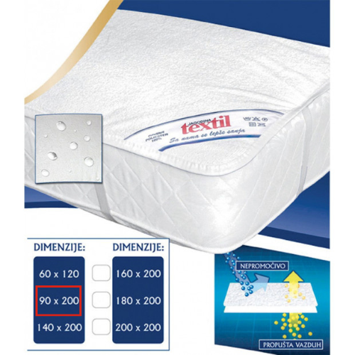 Nepromočiv dušečni čaršav od frotira sa lastišem